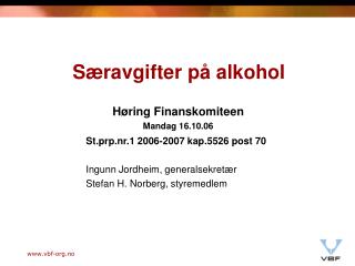 Særavgifter på alkohol