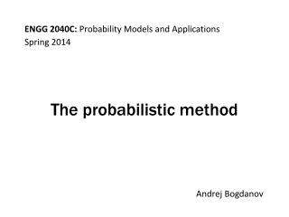 The probabilistic method