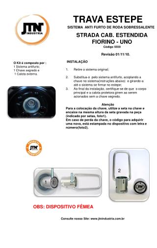 SISTEMA ANTI FURTO DE RODA SOBRESSALENTE
