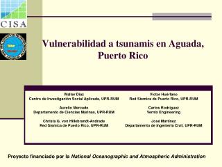 Vulnerabilidad a tsunamis en Aguada, Puerto Rico