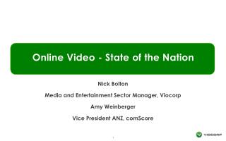 Online Video - State of the Nation