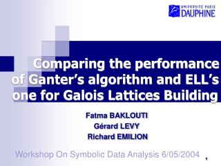 Comparing the performance of Ganter’s algorithm and ELL’s one for Galois Lattices Building
