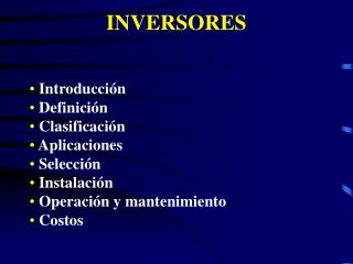 INVERSORES