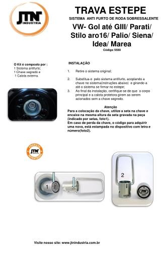 SISTEMA ANTI FURTO DE RODA SOBRESSALENTE