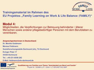 Trainingsmaterial im Rahmen des EU Projektes „ Family Learning on Work &amp; Life Balance ( FAMILY)“