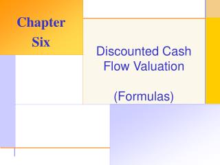 Discounted Cash Flow Valuation (Formulas)