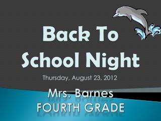 Back To School Night
