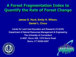 A Forest Fragmentation Index to Quantify the Rate of Forest Change