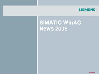 SIMATIC WinAC News 2008