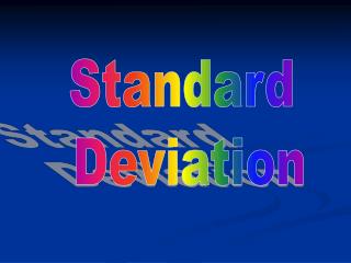 Standard Deviation