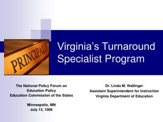 Virginia’s Turnaround Specialist Program