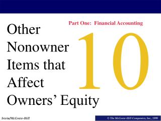 Other Nonowner Items that Affect Owners’ Equity
