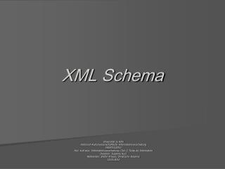 XML Schema