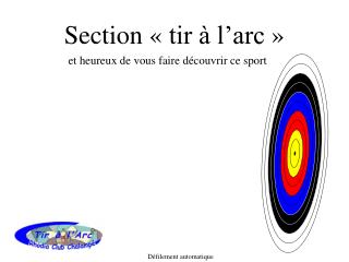 Section « tir à l’arc »
