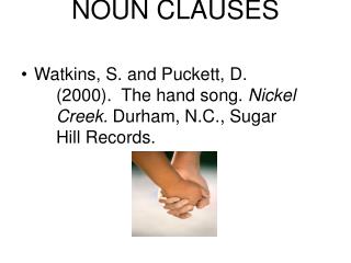 NOUN CLAUSES