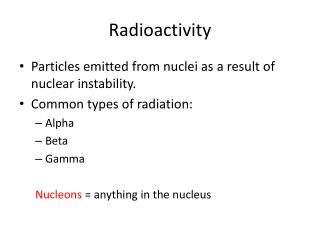 Radioactivity