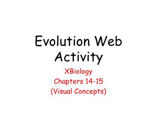 Evolution Web Activity