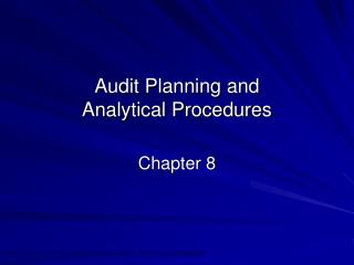 Audit Planning and Analytical Procedures