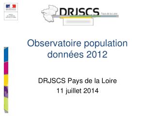 Observatoire population données 2012