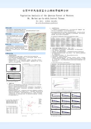 研究地區 1. 位於台灣中部南投縣仁愛鄉，中央山脈能高山南峰北側西伸支稜之馬海濮富士山區 ( 圖一 ) 。