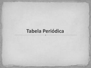 Tabela Periódica