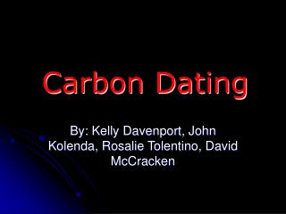 Carbon Dating