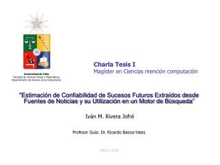 Charla Tesis I Magíster en Ciencias mención computación
