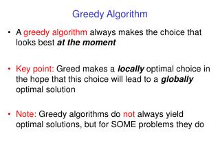 Greedy Algorithm