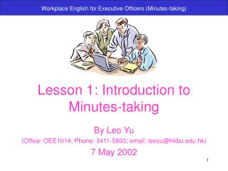 Lesson 1: Introduction to Minutes-taking