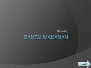 Rantai makanan