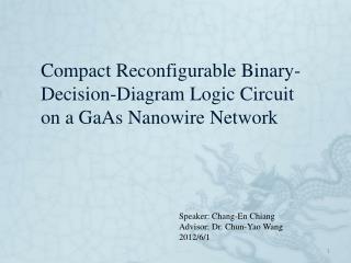 Compact Reconfigurable Binary-Decision-Diagram Logic Circuit on a GaAs Nanowire Network