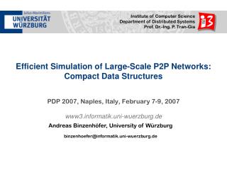 Efficient Simulation of Large-Scale P2P Networks: Compact Data Structures