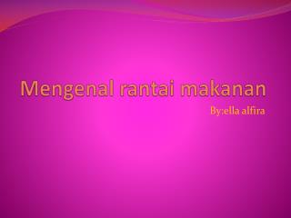 Mengenal rantai makanan