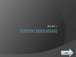 Rantai makanan