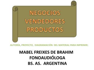 NEGOCIOS VENDEDORES PRODUCTOS