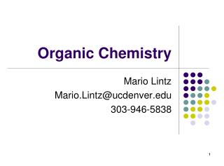 Organic Chemistry