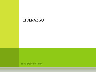 Liderazgo