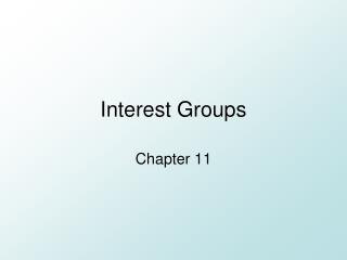 Interest Groups