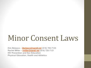 Minor Consent Laws
