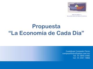 Propuesta “La Economía de Cada Día”