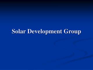 Solar Development Group