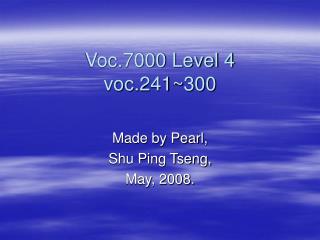 Voc.7000 Level 4 voc.241~300