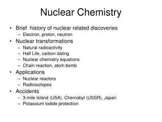 Nuclear Chemistry