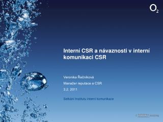 Interní CSR a návaznosti v interní komunikaci CSR