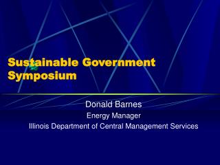 Sustainable Government Symposium