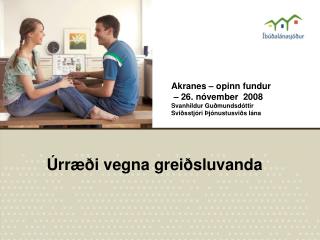 Úrræði vegna greiðsluvanda