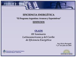III Seminario Latinoamericano y del Caribe de Eficiencia Energética