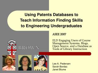 Using Patents Databases to Teach Information Finding Skills to Engineering Undergraduates