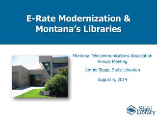 E-Rate Modernization &amp; Montana’s Libraries