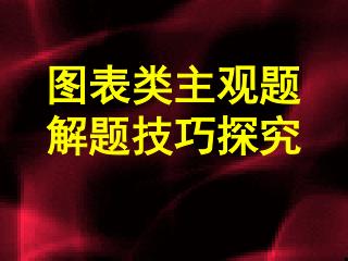 图表类主观题 解题技巧探究
